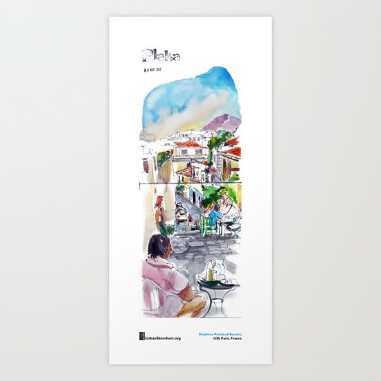 Delphine Priollaud-Stoclet, "Quartier de Plaka, Athènes" Art Print