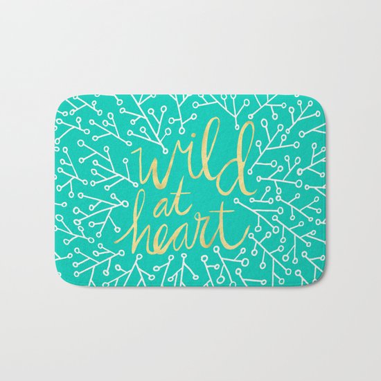 Wild at Heart – Turquoise Bath Mat