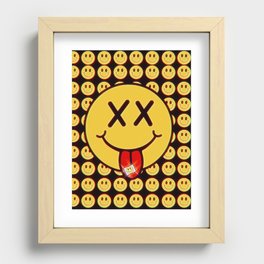 Yellow Smiley Trip Recessed Framed Print