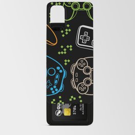 Seamless bright pattern with joysticks. gaming cool print Android Card Case