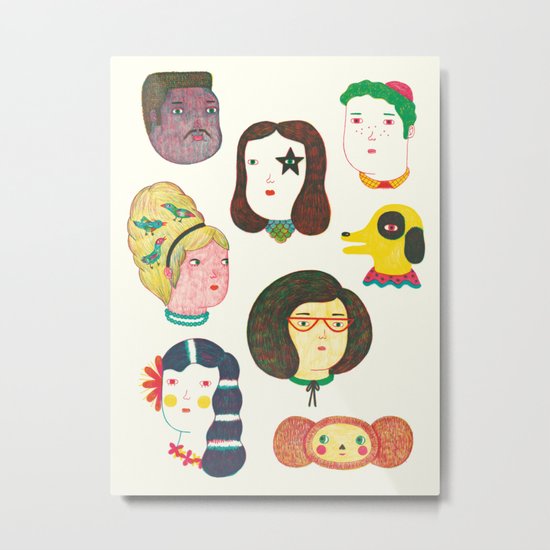 Heads Metal Print