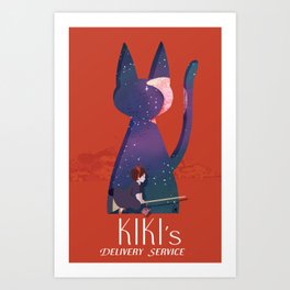 Kiki's Delivery Service (W/Title) Art Print