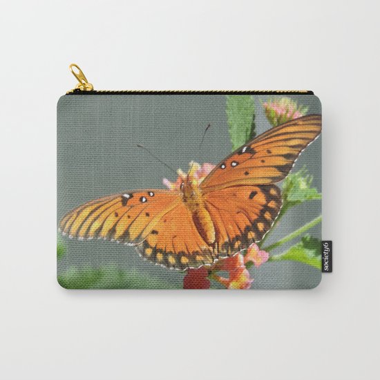Gulf Fritillary on Lantana Carry-All Pouch