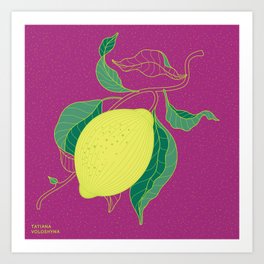 Lemon Branch Art Print