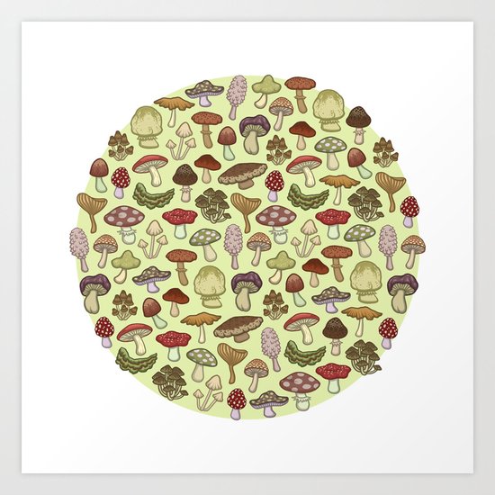 Mushroom Circle Art Print
