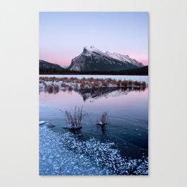 Silent Sunset over Mt. Rundle Canvas Print