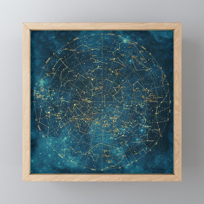 Under Constellations Framed Mini Art Print