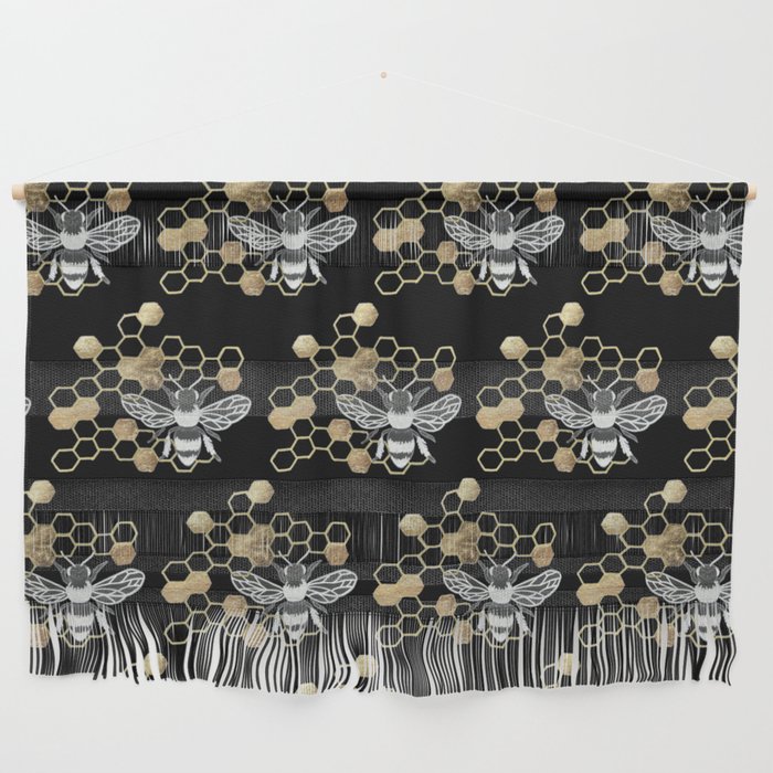 Beehive gold leaf Wall Hanging