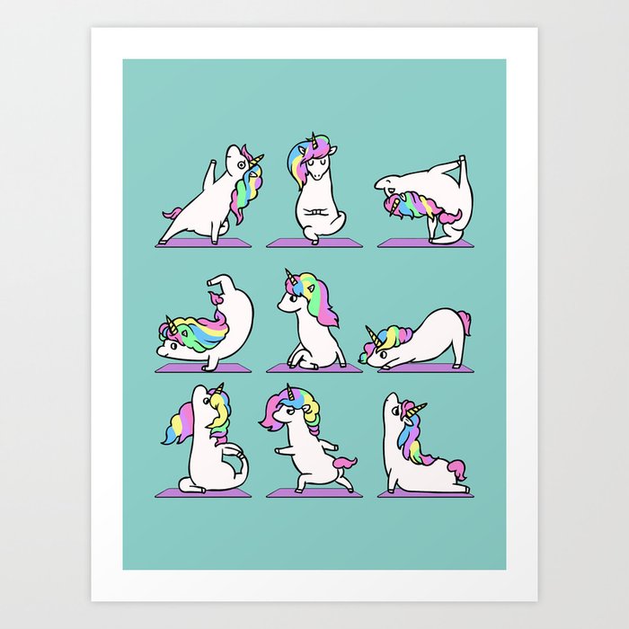 Unicorn Yoga Kunstdrucke Unicorn Yoga Kunstdrucke