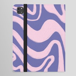 Retro Very Peri + Blush Pink Liquid Swirl iPad Folio Case