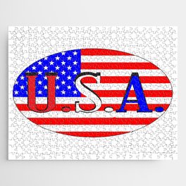 USA Isolated Rugby Ball Jigsaw Puzzle
