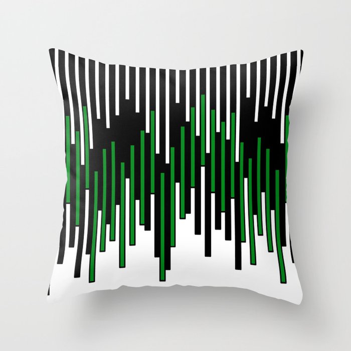 Abstract geometric pattern - green. Throw Pillow