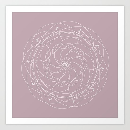 Ornament – Merry Go Round Flower Art Print