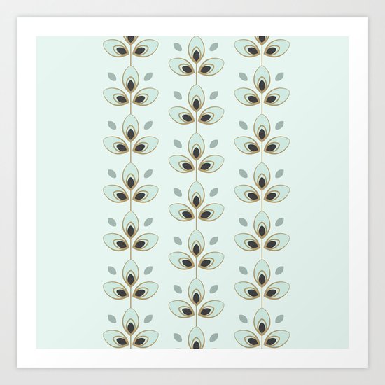 Mint Blossoms Art Print
