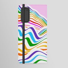 Vibrant Rainbow Wave Landscape Android Wallet Case