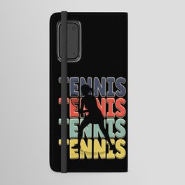 Cool Retro Text Silhouette Tennis Android Wallet Case