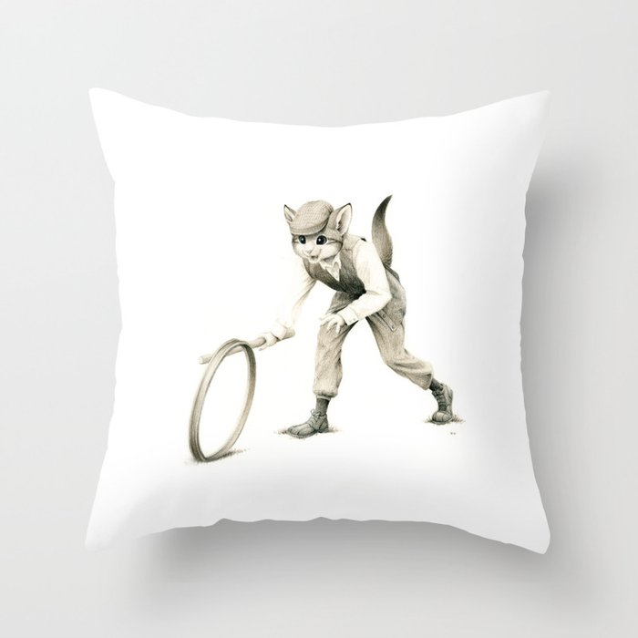 Victorian Cat Series 02 Throw Pillow