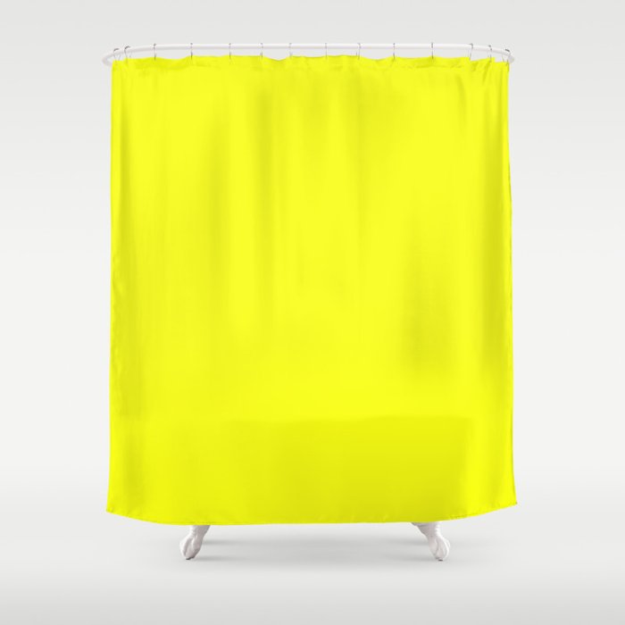 Bright Yellow Shower Curtain