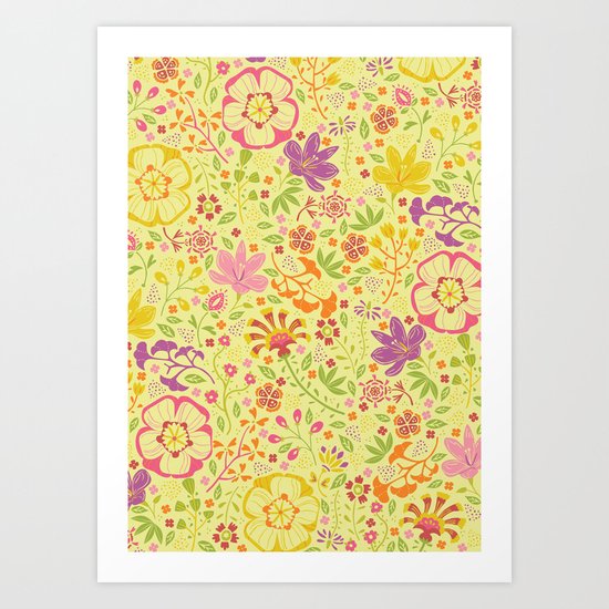 Oriental Blooms Art Print