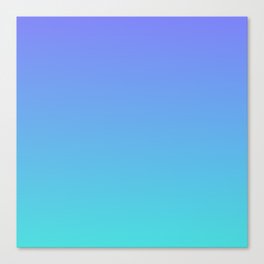 PEACOCK ABSTRACT. Bright Blue Gradient  Canvas Print