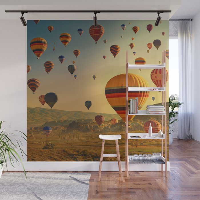 Hot Air Balloons at Sunrise in Cappadocia Wall Mural