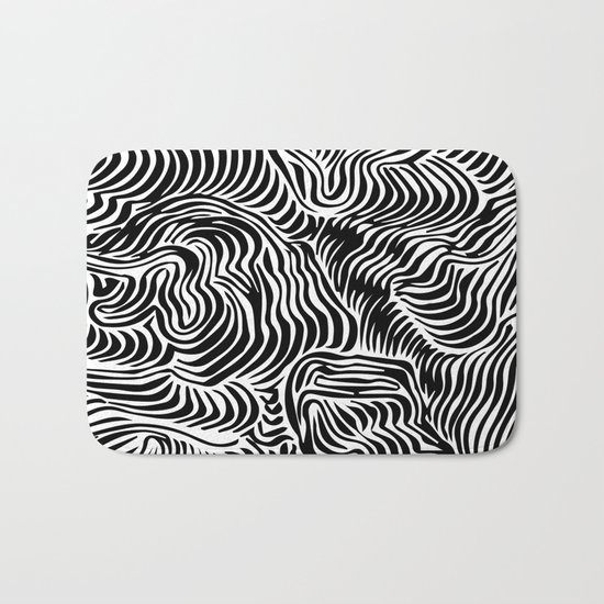 black flow Bath Mat