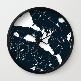 HAUGASTOL City Map - Norway | Black, More Colors, Review My Collections Wall Clock