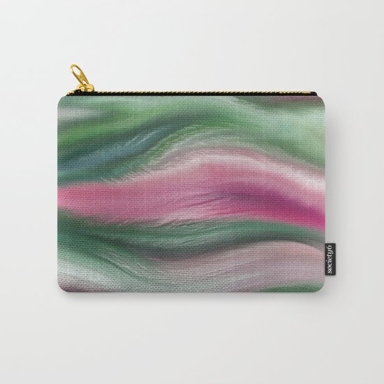 Modern abstract background or texture with flowing wavy lines Carry-All Pouch