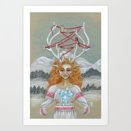 Winter Fairy Art Print