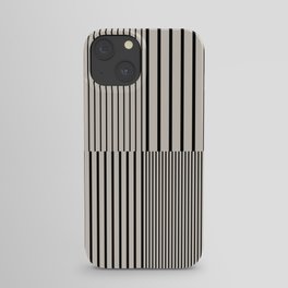 Stripes Pattern and Lines 1 in Creamy Grey iPhone Case