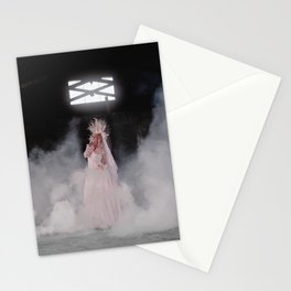 Woman Emerging from Smoke Stationery Cards