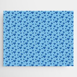 Blue Little Hearts Love Collection Jigsaw Puzzle