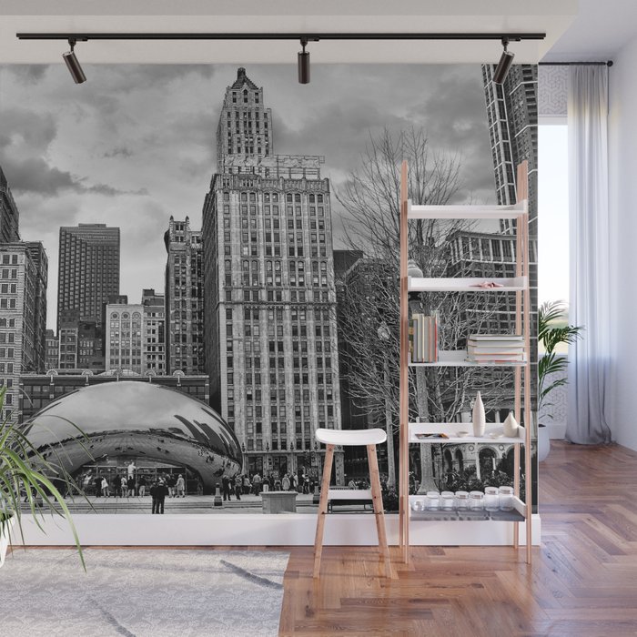 Chicago Skyline Wall Mural by tammywetzel | Society6