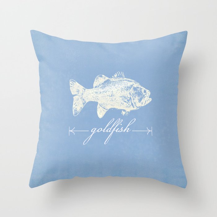 goldfish bluefish Throw Pillow