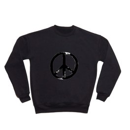 Grunge Peace Symbol Crewneck Sweatshirt