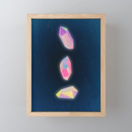 crystals glow deep in the ocean Framed Mini Art Print