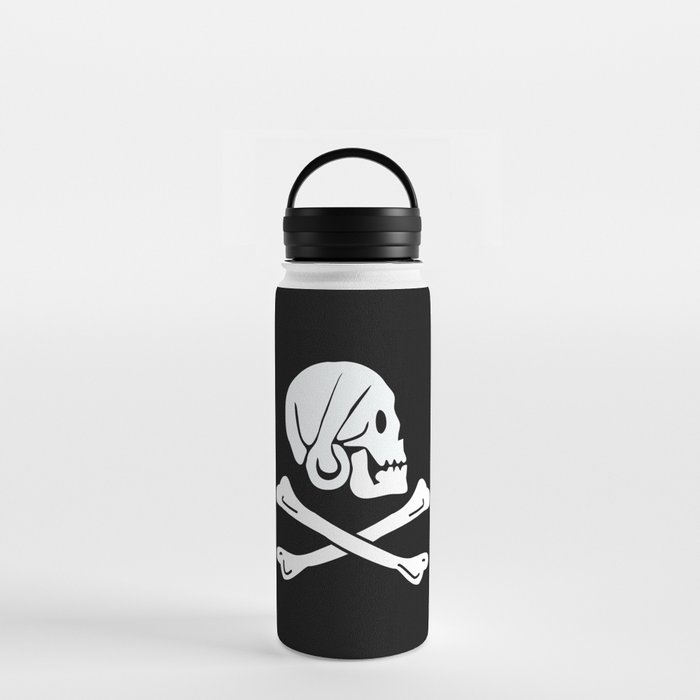 Henry Every Pirate Flag - Jolly Roger Skull Water Bottle