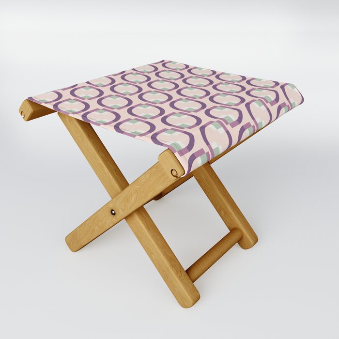 Ovals - Sage and Lilac Folding Stool