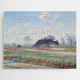 Claude Monet's Tulip Fields at Sassenheim (1886) famous painting Jigsaw Puzzle