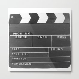 Film Movie Video production Clapper board Metal Print