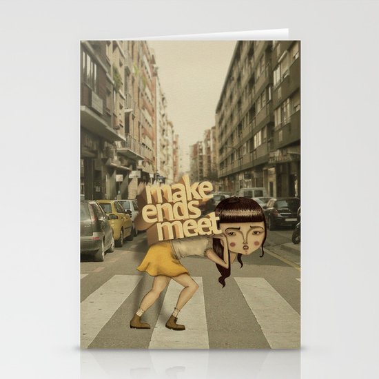 make ends meet Stationery Cards