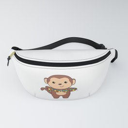 Autism Awareness Month Puzzle Heart Monkey Fanny Pack
