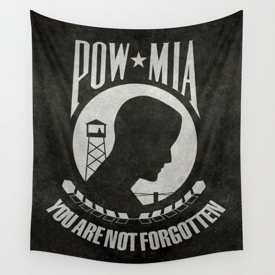Pow Mia Flag Prisoner Of War Missing In Action Wall Tapestry