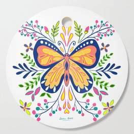 Colorful Butterfly - Botanical Patterns Cutting Board