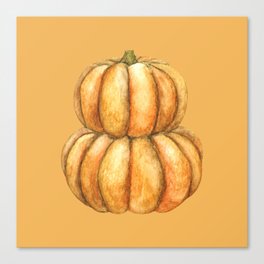 Pumpkins Watercolor Canvas Print