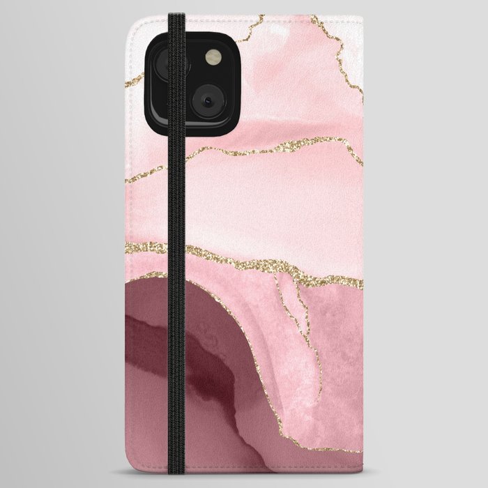 Blush Marble Art Landscape iPhone Wallet Case