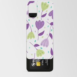 double tulips lilac purple mint  Android Card Case