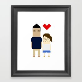 Pixel Love Framed Art Print