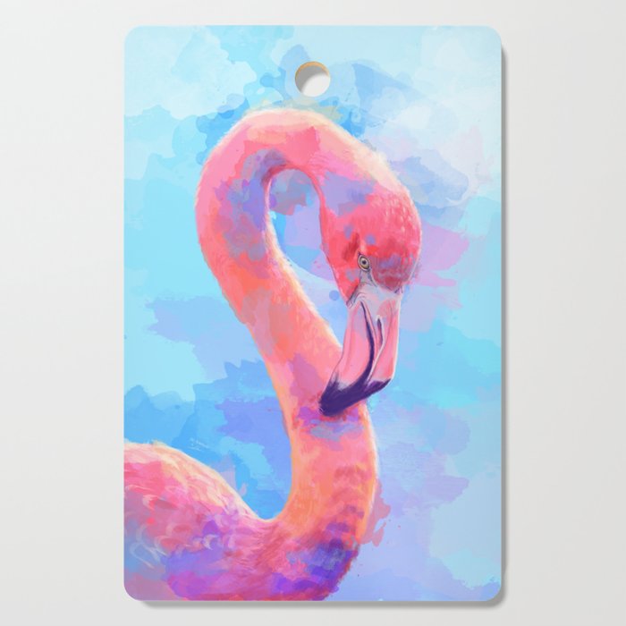 Flamingo Dream - Bird Digital Illustration Cutting Board