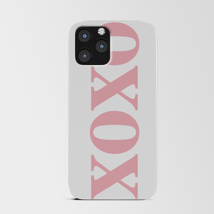 Coral XOXO iPhone Card Case